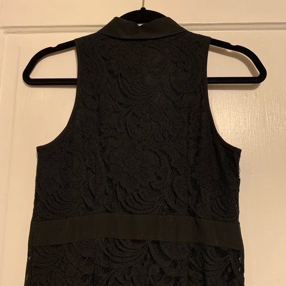Top Femme Ann Taylor En Dentelle Noire Sans Manches - Taille L/XL, Doublé, Occasion Excellent état
